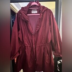 Ava & Viv Women's Maroon Rain Jacket